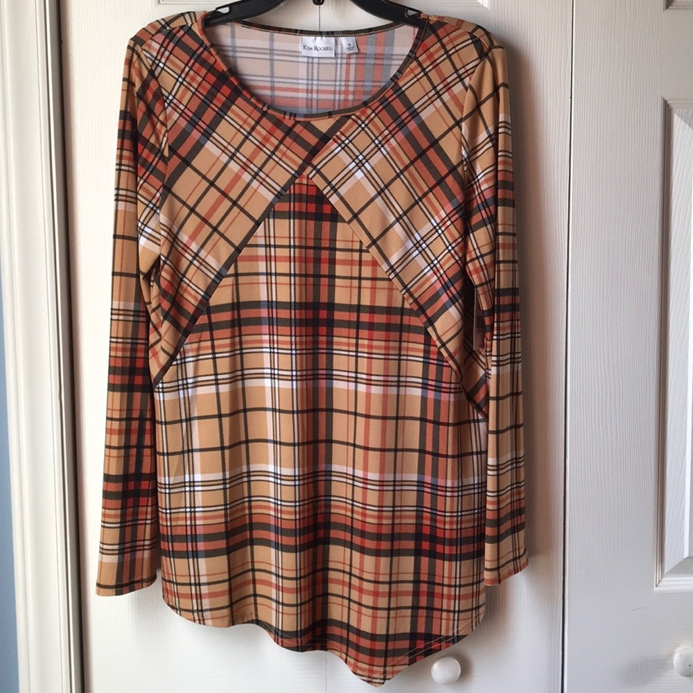 Kim Rogers Plaid Top